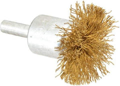 Value Collection - 3/4" Brush Diam, Flared End Brush - Medium Grade, 1/4" Diam Shank, 15,000 Max RPM - Eagle Tool & Supply