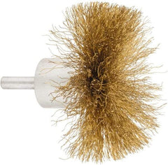 Value Collection - 3" Brush Diam, Flared End Brush - Fine Grade, 1/4" Diam Shank, 15,000 Max RPM - Eagle Tool & Supply