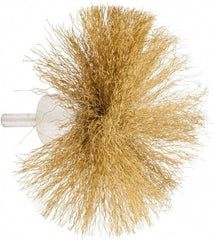 Value Collection - 4" Brush Diam, Flared End Brush - Fine Grade, 1/4" Diam Shank, 15,000 Max RPM - Eagle Tool & Supply