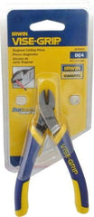 Irwin - 4-1/2" OAL, Diagonal Cutter - 1/2" Jaw Length x 7/64" Jaw Width, Oval Head, ProTouch Handle - Eagle Tool & Supply