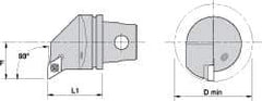 Kennametal - Right Hand Cut, Size KM32, DC.. Insert Compatiblity, Internal Modular Turning & Profiling Cutting Unit Head - 22mm Ctr to Cutting Edge, 35mm Head Length, Through Coolant, Series Screw-On - Eagle Tool & Supply