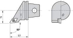 Kennametal - Left Hand Cut, Size KM32, DC.. Insert Compatiblity, External Modular Turning & Profiling Cutting Unit Head - 22mm Ctr to Cutting Edge, 35mm Head Length, Through Coolant, Series Screw-On - Eagle Tool & Supply