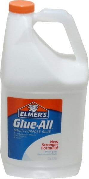 Elmer's - 1 Gal Bottle White All Purpose Glue - 5 min Working Time, Bonds to Ceramic, Fabric, Leather, Paper & Wood - Eagle Tool & Supply