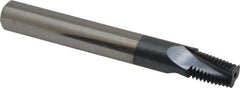 Carmex - 1/8-27 NPTF, 0.299" Cutting Diam, 3 Flute, Solid Carbide Helical Flute Thread Mill - Internal/External Thread, 0.43" LOC, 2-1/2" OAL, 5/16" Shank Diam - Eagle Tool & Supply