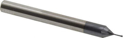 Carmex - #0-80 UNF, 0.045" Cutting Diam, 3 Flute, Solid Carbide Helical Flute Thread Mill - Internal Thread, 0.16" LOC, 2-1/2" OAL, 1/4" Shank Diam - Eagle Tool & Supply