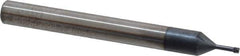 Carmex - M2.5x0.45 Metric Coarse, 0.077" Cutting Diam, 3 Flute, Solid Carbide Helical Flute Thread Mill - Internal Thread, 0.22" LOC, 2-1/2" OAL, 1/4" Shank Diam - Eagle Tool & Supply