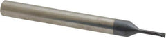 Carmex - M3x0.50 Metric Coarse, 0.093" Cutting Diam, 3 Flute, Solid Carbide Helical Flute Thread Mill - Internal Thread, 0.37" LOC, 2-1/2" OAL, 1/4" Shank Diam - Eagle Tool & Supply