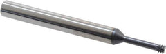 Carmex - #10-32 UNF, 0.146" Cutting Diam, 3 Flute, Solid Carbide Helical Flute Thread Mill - Internal Thread, 0.59" LOC, 2-1/2" OAL, 1/4" Shank Diam - Eagle Tool & Supply