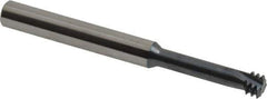Carmex - M8x1.25 Metric Coarse, 0.234" Cutting Diam, 3 Flute, Solid Carbide Helical Flute Thread Mill - Internal Thread, 0.94" LOC, 2-1/2" OAL, 1/4" Shank Diam - Eagle Tool & Supply
