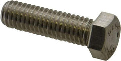 Value Collection - 7/16-14 UNC, 1-1/2" Length Under Head Hex Head Cap Screw - Fully Threaded, Grade 18-8 Stainless Steel, Uncoated, 5/8" Hex - Eagle Tool & Supply