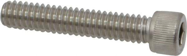 Value Collection - 1/4-20 UNC Hex Socket Drive, Socket Cap Screw - Grade 18-8 Stainless Steel, Uncoated, 1-3/8" Length Under Head - Eagle Tool & Supply