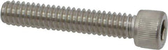 Value Collection - 1/4-20 UNC Hex Socket Drive, Socket Cap Screw - Grade 18-8 Stainless Steel, Uncoated, 1-3/8" Length Under Head - Eagle Tool & Supply