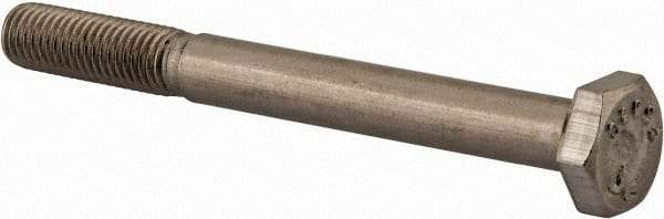 Value Collection - 1/4-28 UNF, 2-1/2" Length Under Head Hex Head Cap Screw - Partially Threaded, Grade 18-8 Stainless Steel, Uncoated, 7/16" Hex - Eagle Tool & Supply