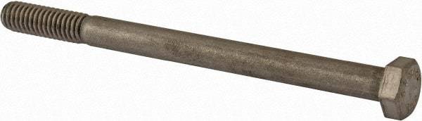 Value Collection - 5/16-18 UNC, 4-1/4" Length Under Head Hex Head Cap Screw - Partially Threaded, Grade 18-8 Stainless Steel, Uncoated, 1/2" Hex - Eagle Tool & Supply