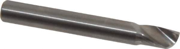 Onsrud - 1/4" Cutting Diam x 3/8" Length of Cut, 1 Flute, Upcut Spiral Router Bit - Uncoated, Right Hand Cut, Solid Carbide, 2" OAL x 1/4" Shank Diam, Single Edge, 22° Helix Angle - Eagle Tool & Supply