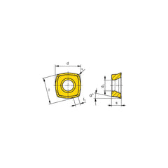 Milling Insert:  XOLX 120410SR-M50 CTPP225,  CTPP225,  Solid Carbide N/A Finish,  1.0000″ OAW