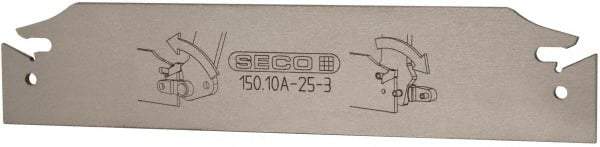 Seco - 0.984" Blade Height, 3/32" Blade Width, 5.91" OAL, Neutral Cut, Double End Indexable Cut-Off Blade - 2" Max Depth of Cut, 150.10A Blade, 150.10 Series - Eagle Tool & Supply