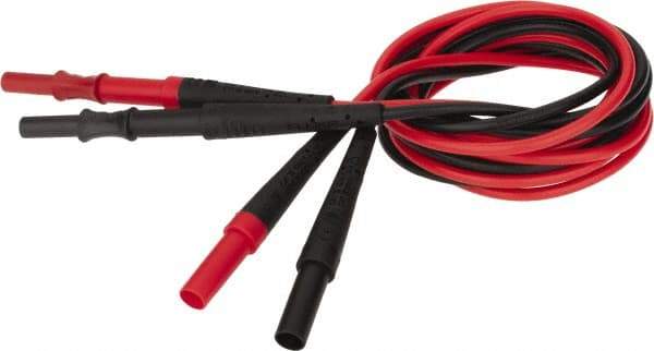 Fluke - Black/Red Electrical Test Equipment Leads Extension - Use with All Test Lead Models - Eagle Tool & Supply