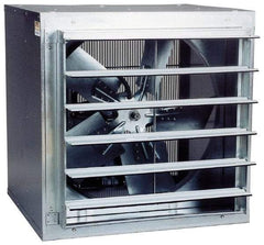 Fantech - 30" Blade, Belt Drive, 1 hp, 9,535 CFM, TEAO Exhaust Fan - 34-1/4" Opening Height x 34-1/4" Opening Width, 25-1/4" Deep, 208 to 220/440 Volt, 1 Speed, Three Phase - Eagle Tool & Supply