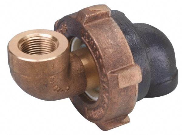 Barco - 2-1/2" Pipe, 2-1/2" Flange Thickness, 90° Casing, 90° Ball Swivel Joint - Bronze Ball & Nut with Iron Body, 340 psi Water, 240 psi Steam, Size Code 08, NPT Ends - Eagle Tool & Supply