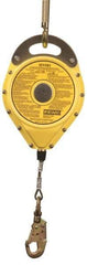 Gemtor - 100' Long, Stainless Steel Cable Self-Retracting Lifeline - 0.187" Diam, Swivel Locking Snap Hook Connector - Eagle Tool & Supply