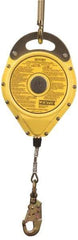 Gemtor - 30' Long, Stainless Steel Cable Self-Retracting Lifeline - 0.187" Diam, Swivel Locking Snap Hook Connector - Eagle Tool & Supply