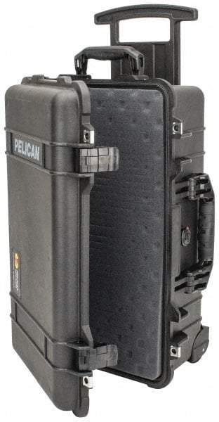 Pelican Products, Inc. - 13-13/16" Wide x 13-13/16" Deep x 9" High, Clamshell Hard Case - Black, Polypropylene - Eagle Tool & Supply