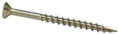 Value Collection - #10 Flat Head, Square Drive Stainless Steel Deck Screw - 4" OAL, Grade 305, Type 17 Point - Eagle Tool & Supply