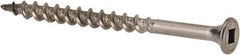 Value Collection - #8 Flat Head, Square Drive Stainless Steel Deck Screw - 2-1/2" OAL, Grade 305, Type 17 Point - Eagle Tool & Supply