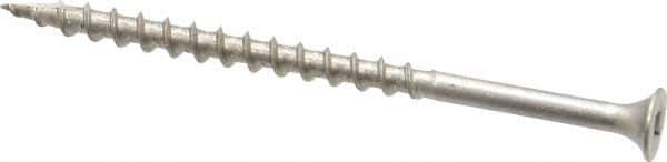 Value Collection - #8 Flat Head, Square Drive Stainless Steel Deck Screw - 3" OAL, Grade 305, Type 17 Point - Eagle Tool & Supply