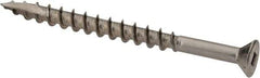 Value Collection - #10 Flat Head, Square Drive Stainless Steel Deck Screw - 2-1/2" OAL, Grade 305, Type 17 Point - Eagle Tool & Supply
