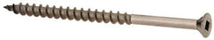 Value Collection - #10 Flat Head, Square Drive Stainless Steel Deck Screw - 3-1/2" OAL, Grade 305, Type 17 Point - Eagle Tool & Supply