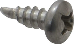 Value Collection - #6, Pan Head, Phillips Drive, 3/8" Length Under Head, #2 Point, Self Drilling Screw - Grade 410 Stainless Steel - Eagle Tool & Supply