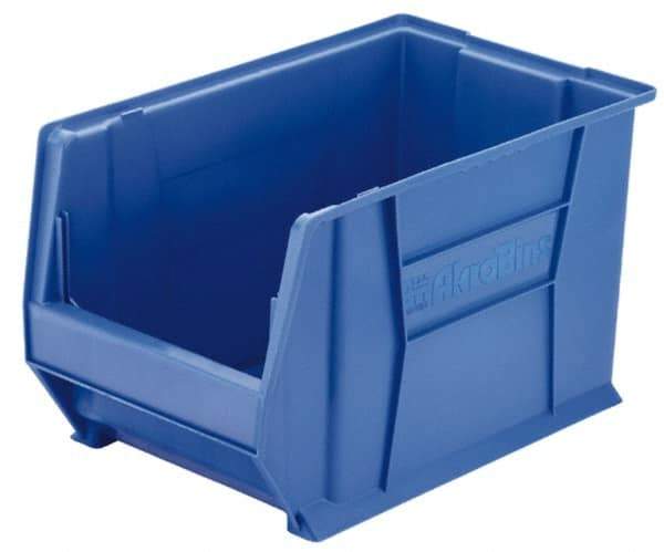 Akro-Mils - 300 Lb. Load Capacity, 20" Deep, Yellow Polymer Hopper Stacking Bin - 12" High x 18-3/8" Wide x 20" Long - Eagle Tool & Supply