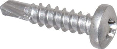 Value Collection - #6, Pan Head, Phillips Drive, 5/8" Length Under Head, #2 Point, Self Drilling Screw - Grade 410 Stainless Steel - Eagle Tool & Supply