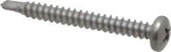 Value Collection - #8, Pan Head, Phillips Drive, 1-1/2" Length Under Head, #2 Point, Self Drilling Screw - Grade 410 Stainless Steel - Eagle Tool & Supply