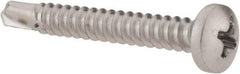 Value Collection - #10, Pan Head, Phillips Drive, 1-1/2" Length Under Head, #3 Point, Self Drilling Screw - Grade 410 Stainless Steel - Eagle Tool & Supply