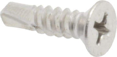 Value Collection - #10, Flat Head, Phillips Drive, 3/4" OAL, #3 Point, Self Drilling Screw - Grade 410 Stainless Steel - Eagle Tool & Supply