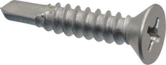 Value Collection - #10, Flat Head, Phillips Drive, 1" OAL, #3 Point, Self Drilling Screw - Grade 410 Stainless Steel - Eagle Tool & Supply