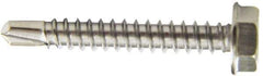 Value Collection - #8, Hex Washer Head, Hex Drive, 1-3/4" Length Under Head, #2 Point, Self Drilling Screw - Grade 410 Stainless Steel - Eagle Tool & Supply