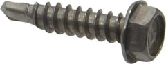 Value Collection - #8, Hex Washer Head, Hex Drive, 3/4" Length Under Head, #2 Point, Self Drilling Screw - Grade 410 Stainless Steel - Eagle Tool & Supply