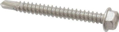 Value Collection - #8, Hex Washer Head, Hex Drive, 1-1/2" Length Under Head, #2 Point, Self Drilling Screw - Grade 410 Stainless Steel - Eagle Tool & Supply