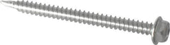 Value Collection - #8, Hex Washer Head, Hex Drive, 2" Length Under Head, #2 Point, Self Drilling Screw - Grade 410 Stainless Steel - Eagle Tool & Supply