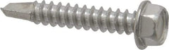 Value Collection - #12, Hex Washer Head, Hex Drive, 1-1/4" Length Under Head, #3 Point, Self Drilling Screw - Grade 410 Stainless Steel - Eagle Tool & Supply