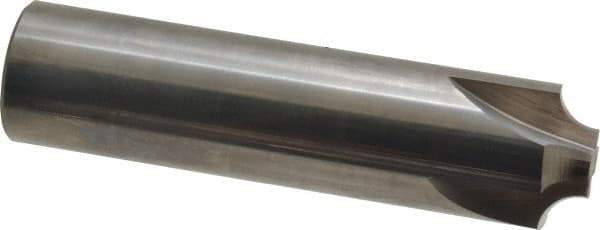 Hertel - 1/4" Radius, 1" Mill Diam, 4 Flute Solid Carbide Corner Rounding End Mill - Single End, Uncoated, 1/2" Tip Diam, 4" OAL, 1" Shank Diam - Eagle Tool & Supply
