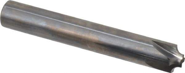 Hertel - 3/32" Radius, 3/8" Mill Diam, 4 Flute Solid Carbide Corner Rounding End Mill - Single End, Uncoated, 3/16" Tip Diam, 2-1/2" OAL, 3/8" Shank Diam - Eagle Tool & Supply