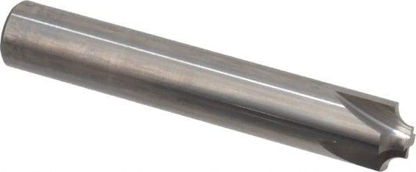 Hertel - 1/8" Radius, 1/2" Mill Diam, 4 Flute Solid Carbide Corner Rounding End Mill - Single End, Uncoated, 1/4" Tip Diam, 3" OAL, 1/2" Shank Diam - Eagle Tool & Supply