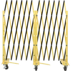 Illinois Engineered Products - 40" High Portable Barrier Gates - Galvanized Steel, Yellow/Black - Eagle Tool & Supply