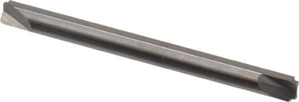 Hertel - 0.01" Radius, 1/8" Mill Diam, 2 Flute Solid Carbide Corner Rounding End Mill - Double End, Uncoated, 1-1/2" OAL, 1/8" Shank Diam - Eagle Tool & Supply