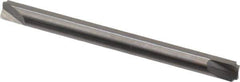 Hertel - 0.01" Radius, 1/8" Mill Diam, 2 Flute Solid Carbide Corner Rounding End Mill - Double End, Uncoated, 1-1/2" OAL, 1/8" Shank Diam - Eagle Tool & Supply